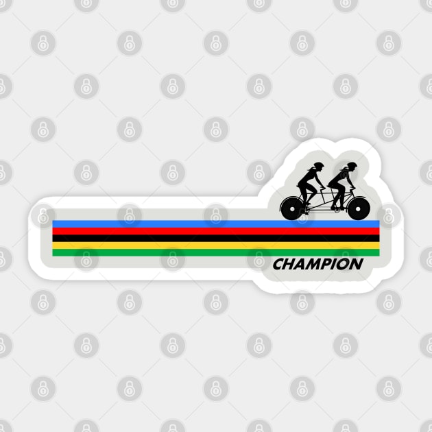 Women's Tandem Racing World Champion Sticker by vintagejoa